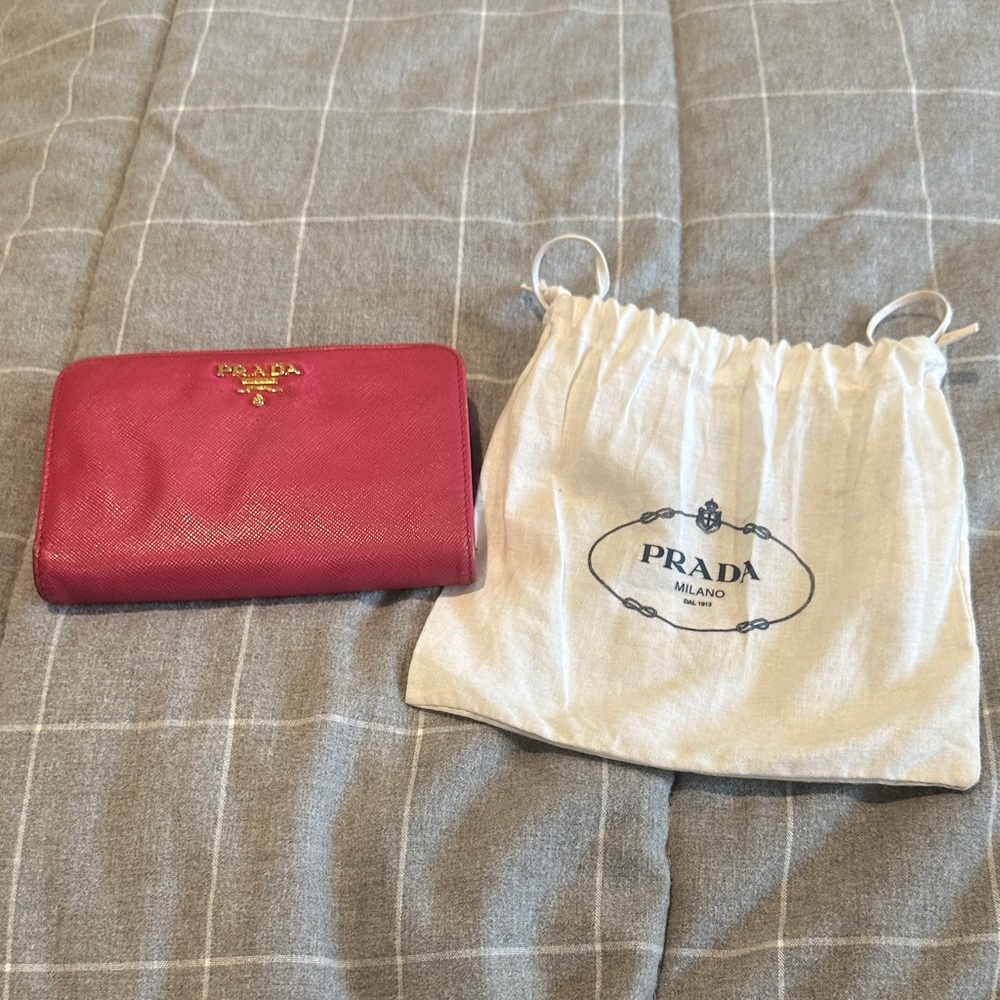 Authentic Pink Prada Wallet